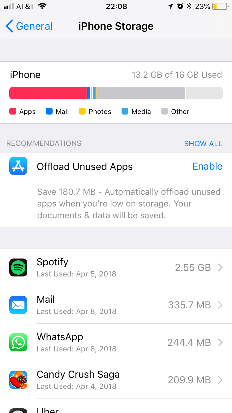 iPhone storage full bug Apple Community