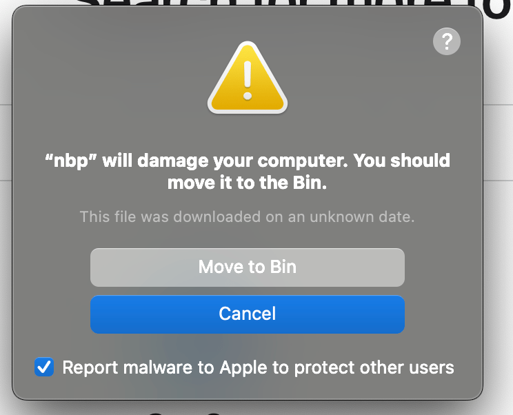 "Deleting malware" window keeps popping u… Apple Community