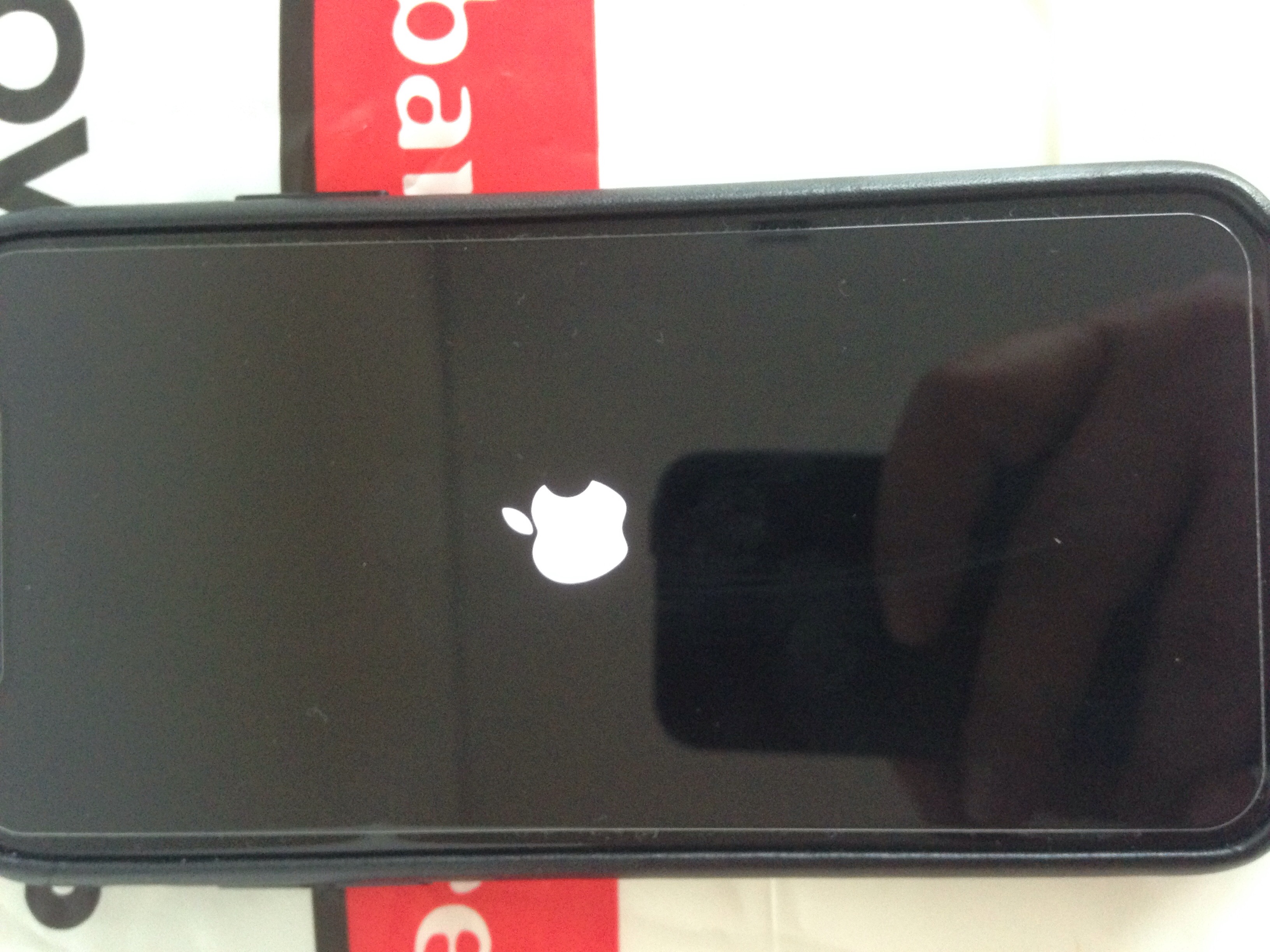 iPhone X black screen with apple logo con… Apple Community