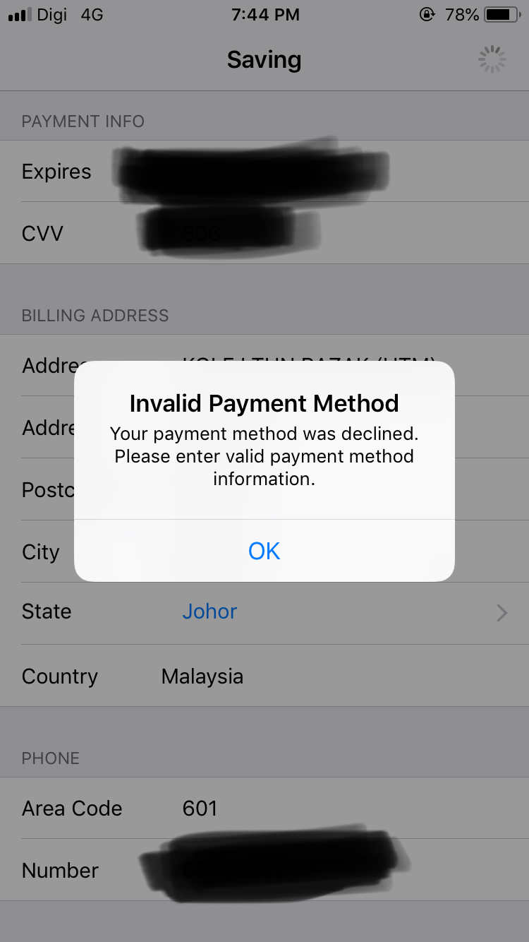 Why is my MasterCard being declined? Apple Community