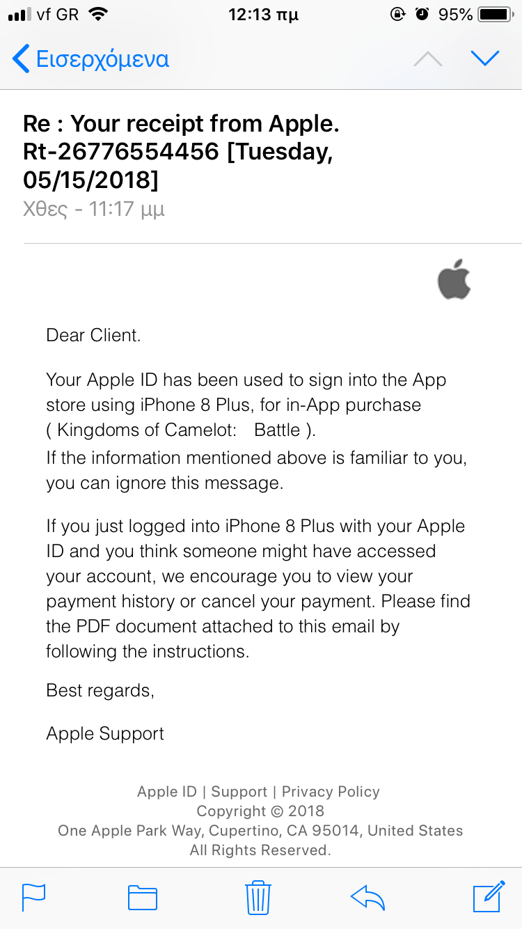 Fake email from Apple Support Apple Community