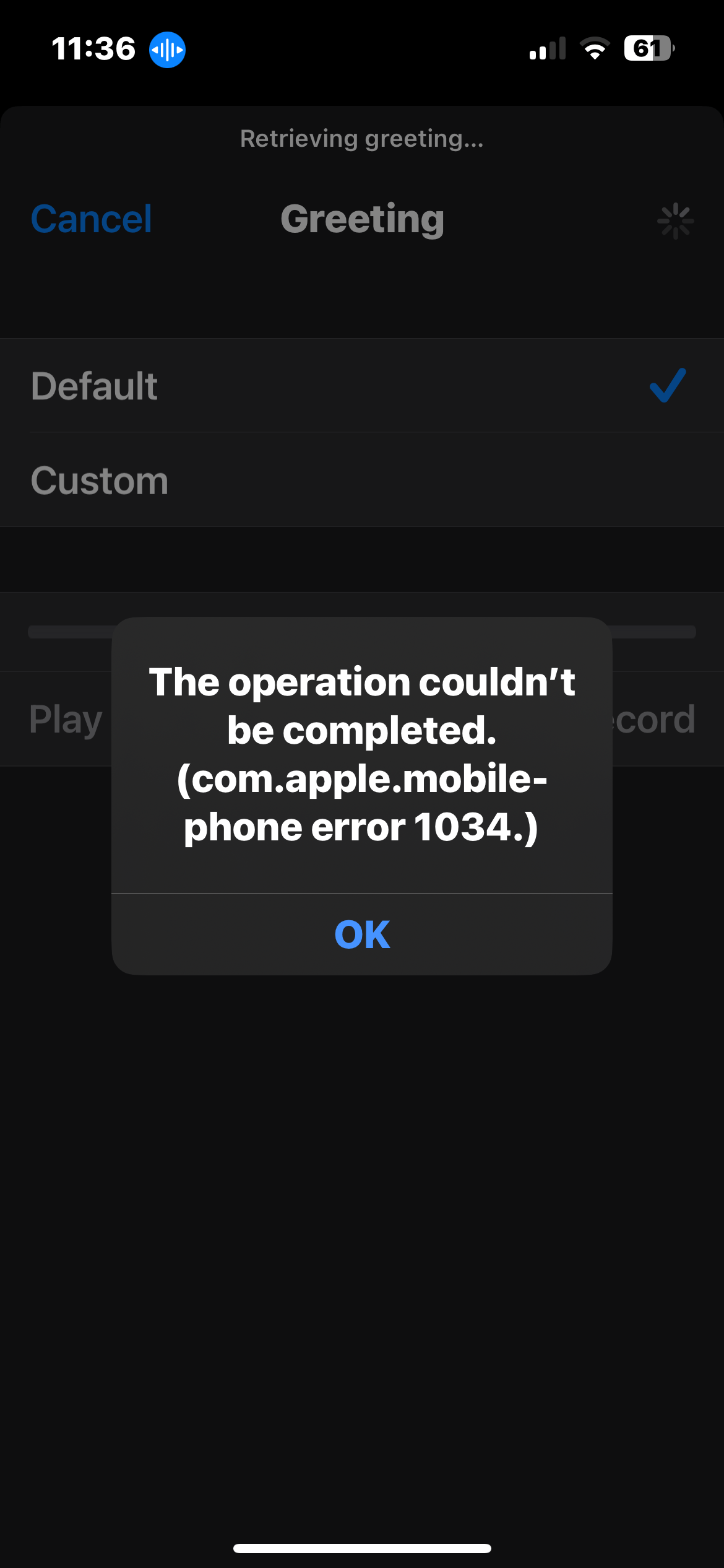 why cant i change my custom voicemail Apple Community