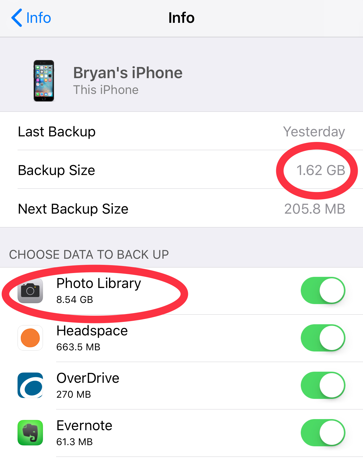 iCloud backup size is significantly small… Apple Community