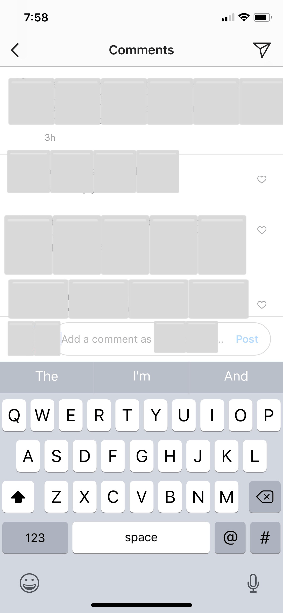 Keyboard missing “Return” key in Instagra… Apple Community