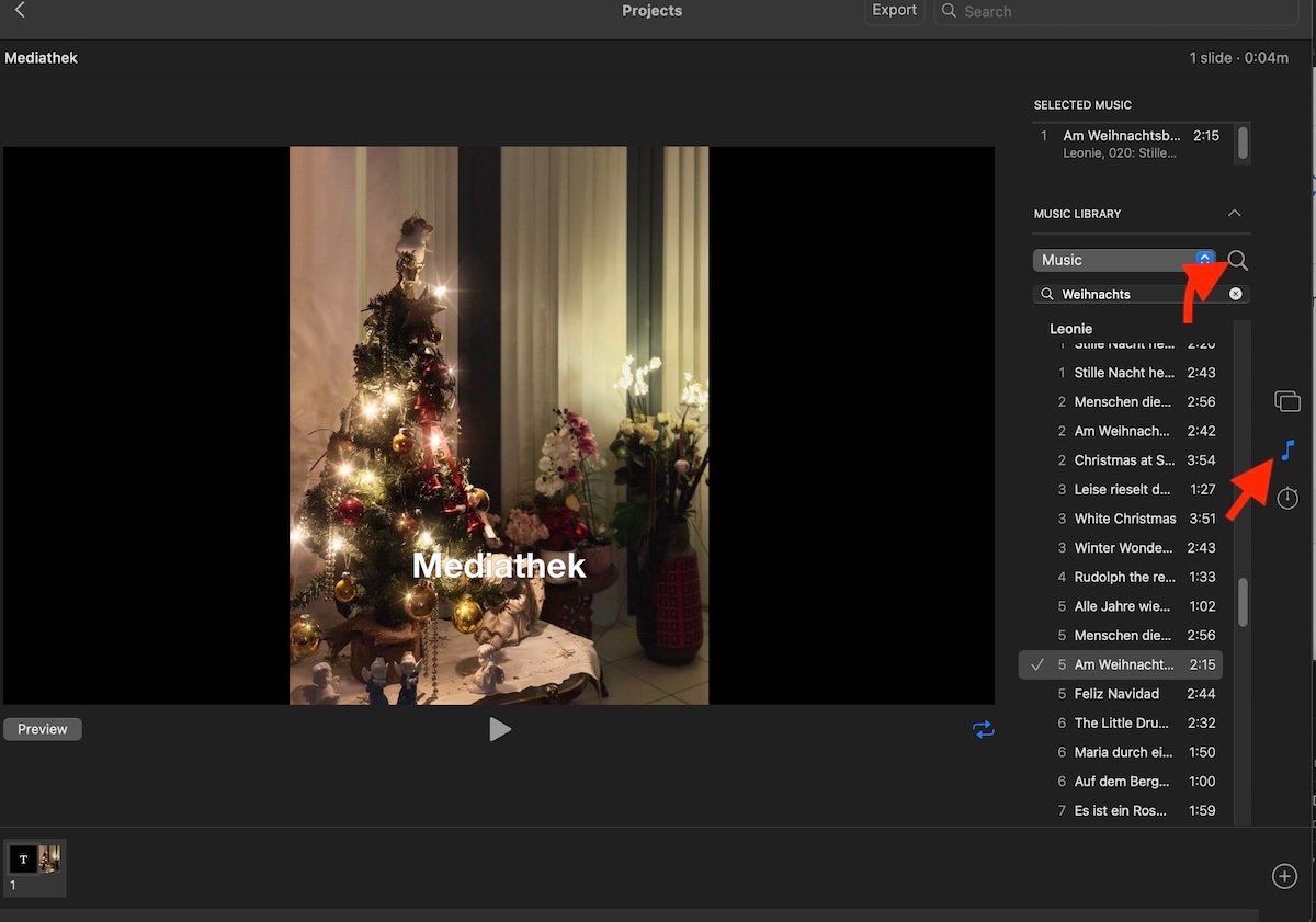 How do I change slideshow music Apple Community