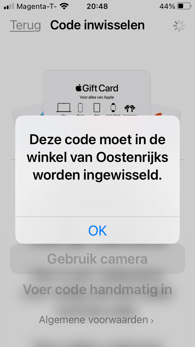 Gift card from another country Apple Community