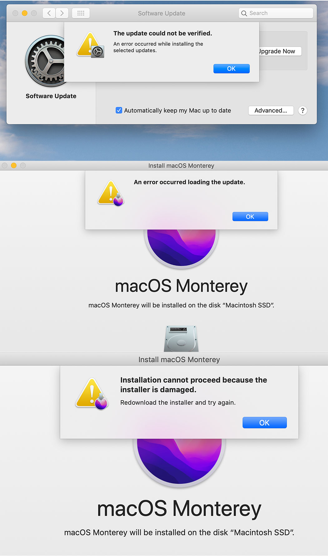 macOS Monterey UPDATE/INSTALLATION ERROR Apple Community