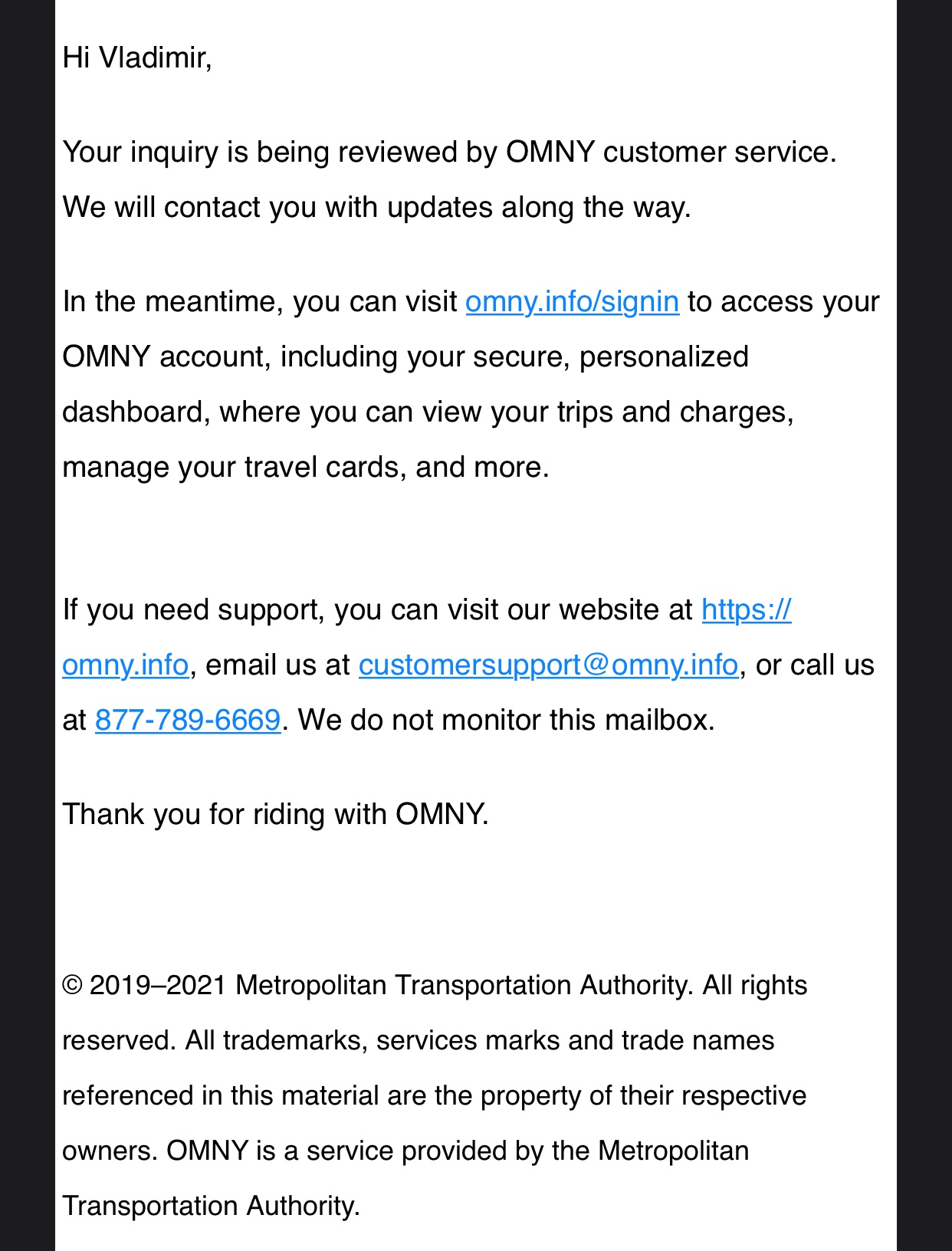 MTA*NYCT PAYGO RECOVER charge on credit c… Apple Community