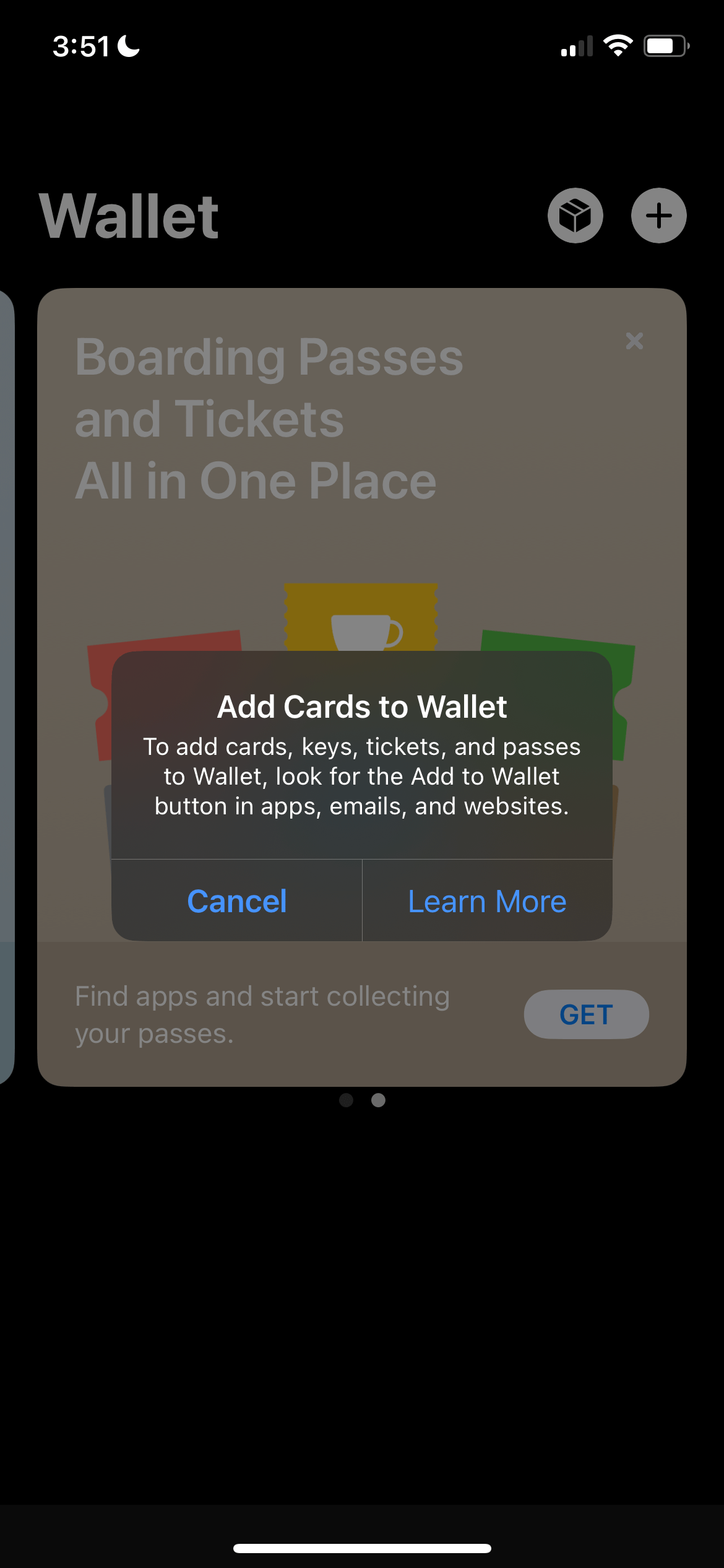 I can't add anything in my apple wallet. … Apple Community