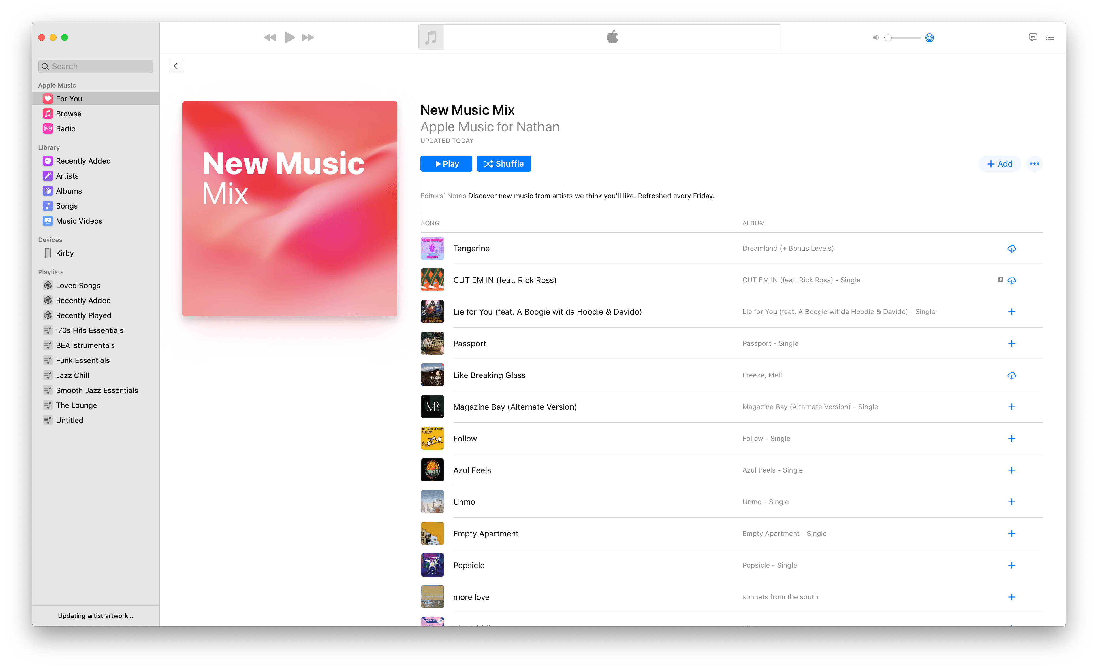 How to view artist name on Apple Music Pl… Apple Community