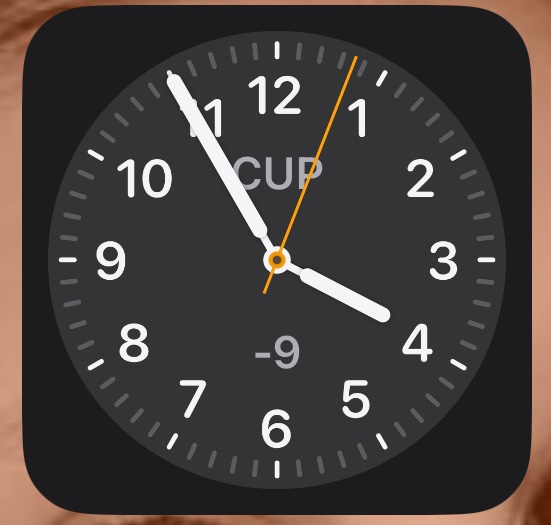 Clock widget showing Cupertino time Apple Community
