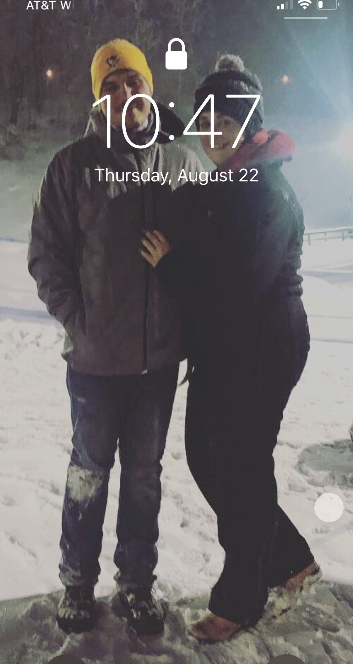 Large white circle iPhone lock screen Apple Community