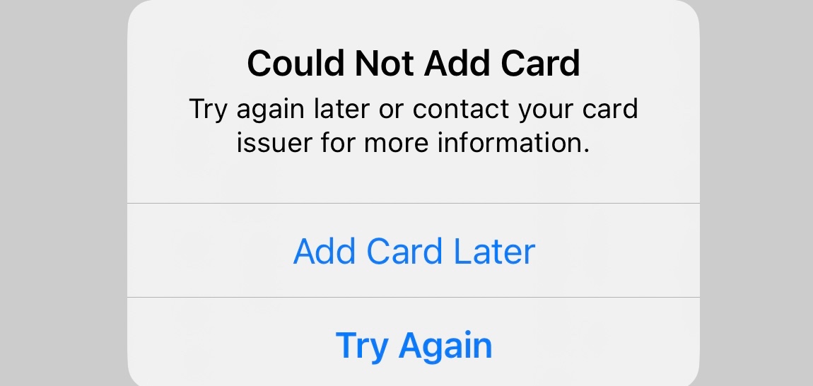 Cannot readd discover card to Apple wall… Apple Community