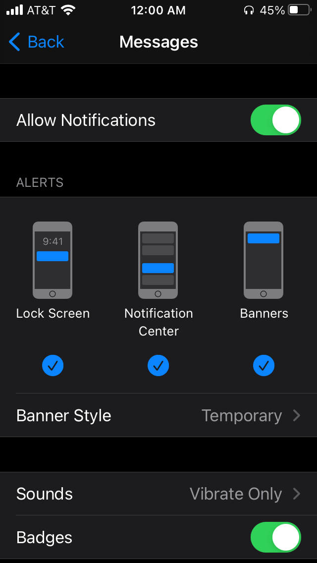 Not receiving text notifications on my iP… Apple Community