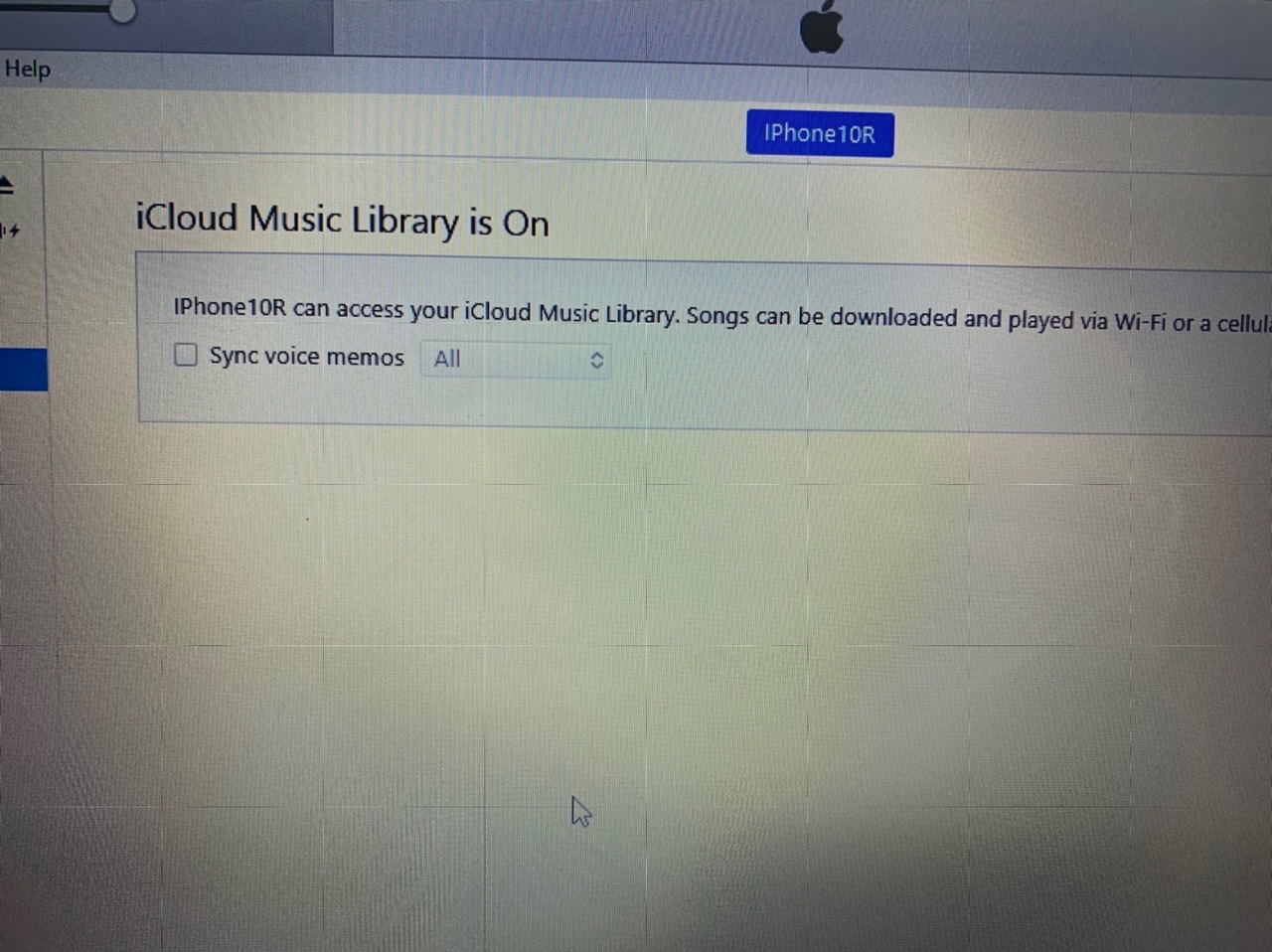 sync music library option missing Apple Community