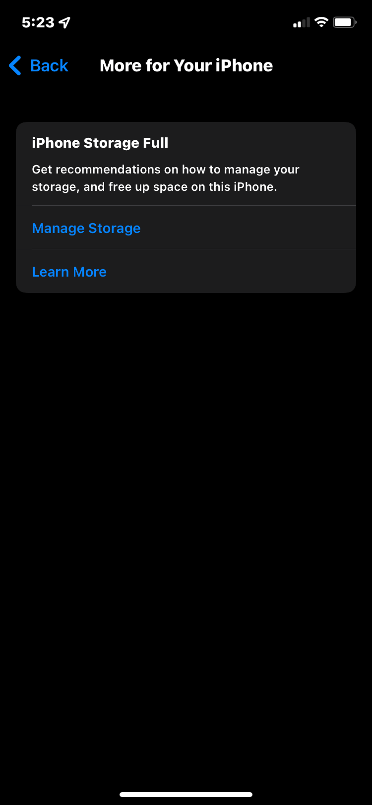 full storage Apple Community