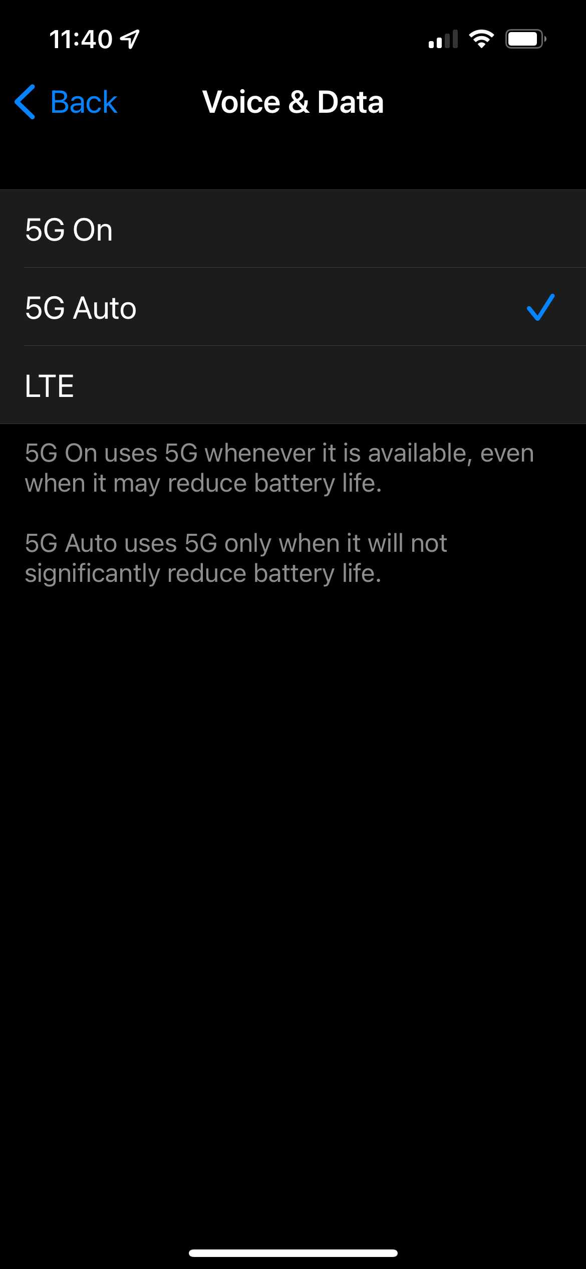 Voice and Data is gone after 15.1 Apple Community