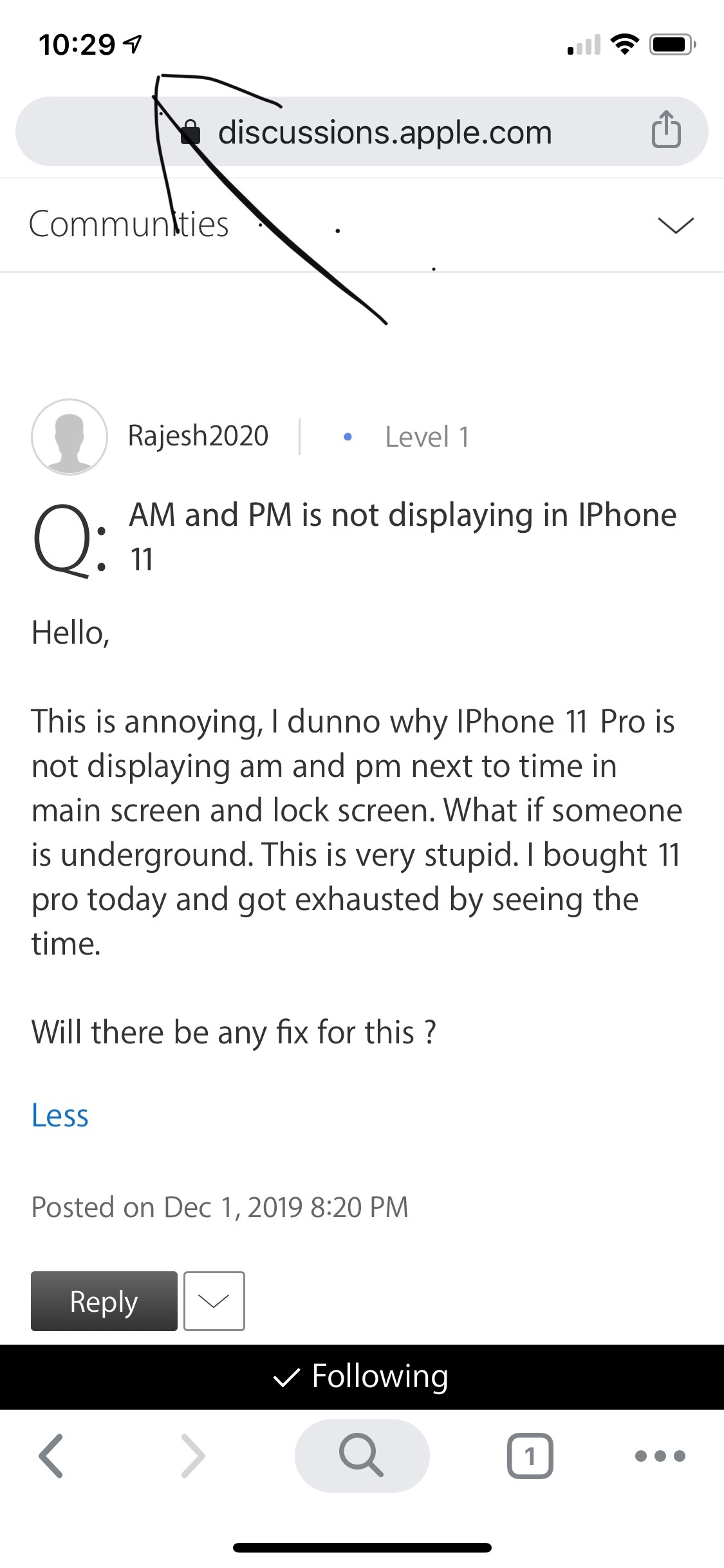AM and PM is not displaying in IPhone 11 Apple Community
