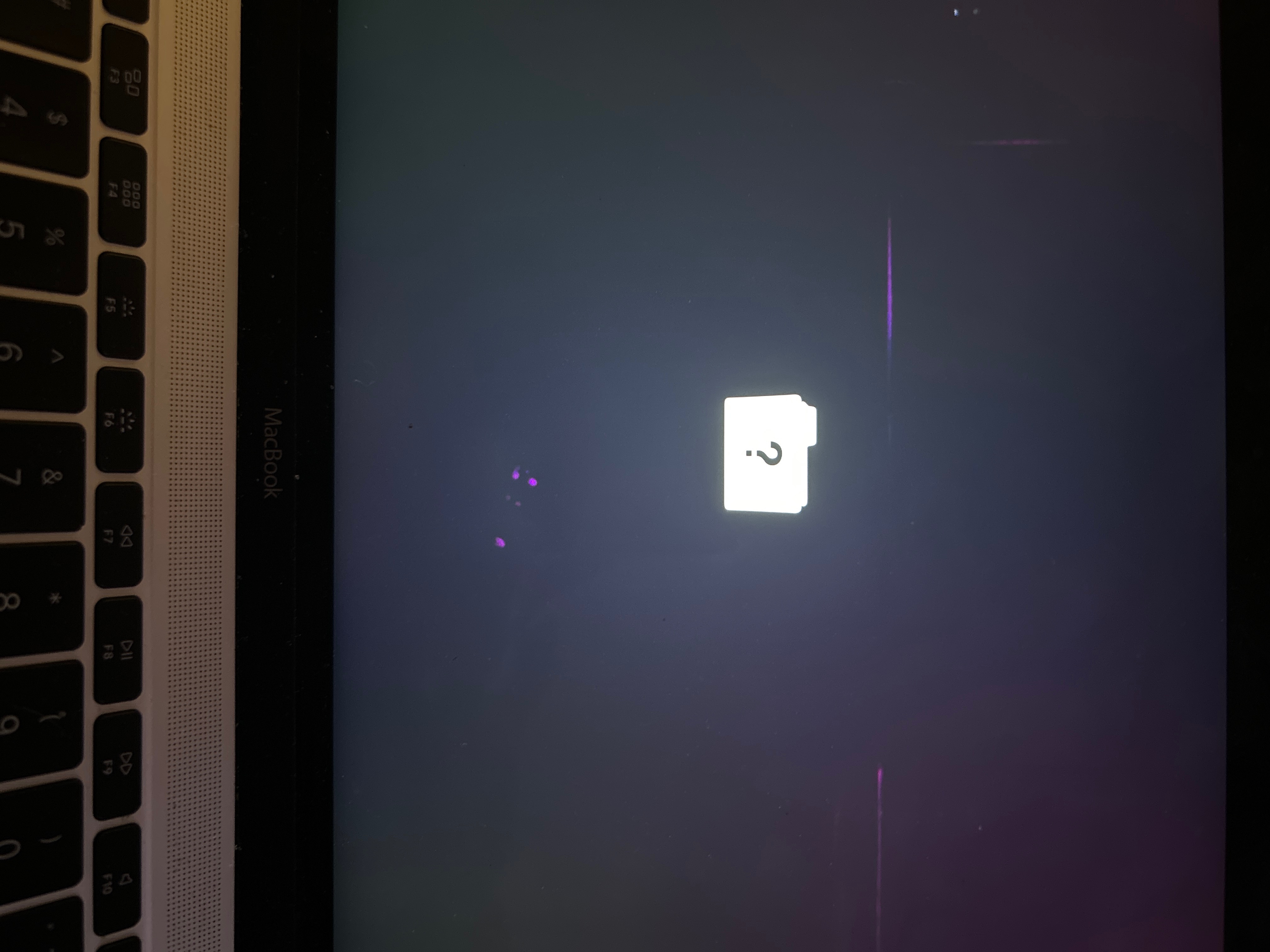 Flashing question mark/ file on screen. Apple Community