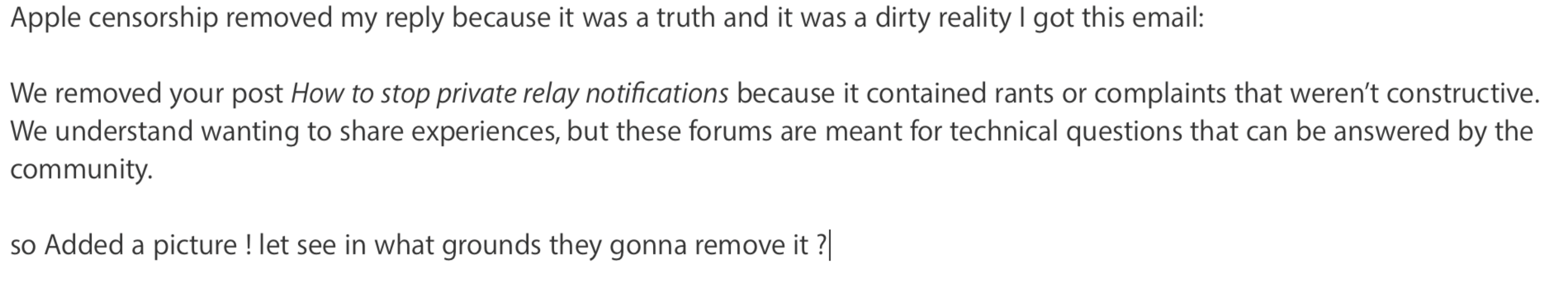 How to stop private relay notifications Apple Community