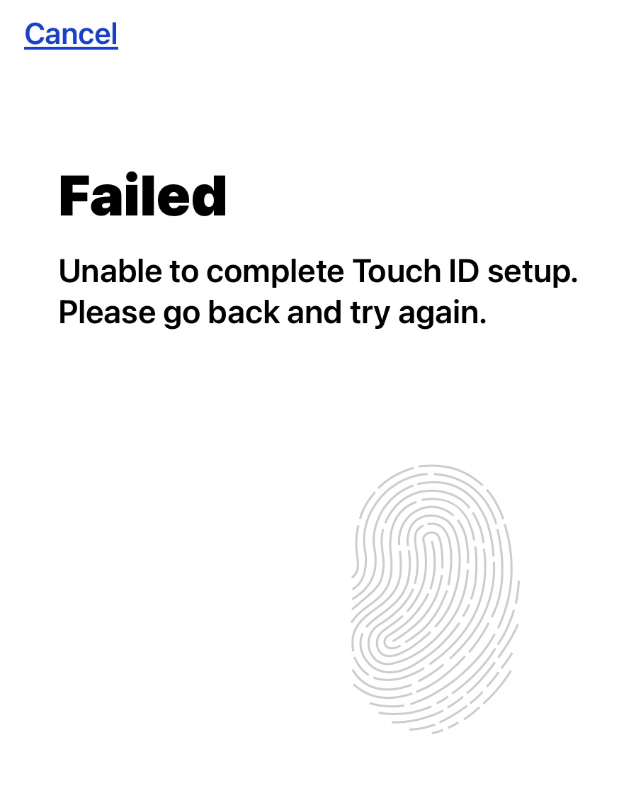 iPad won't let me add a fingerprint Apple Community