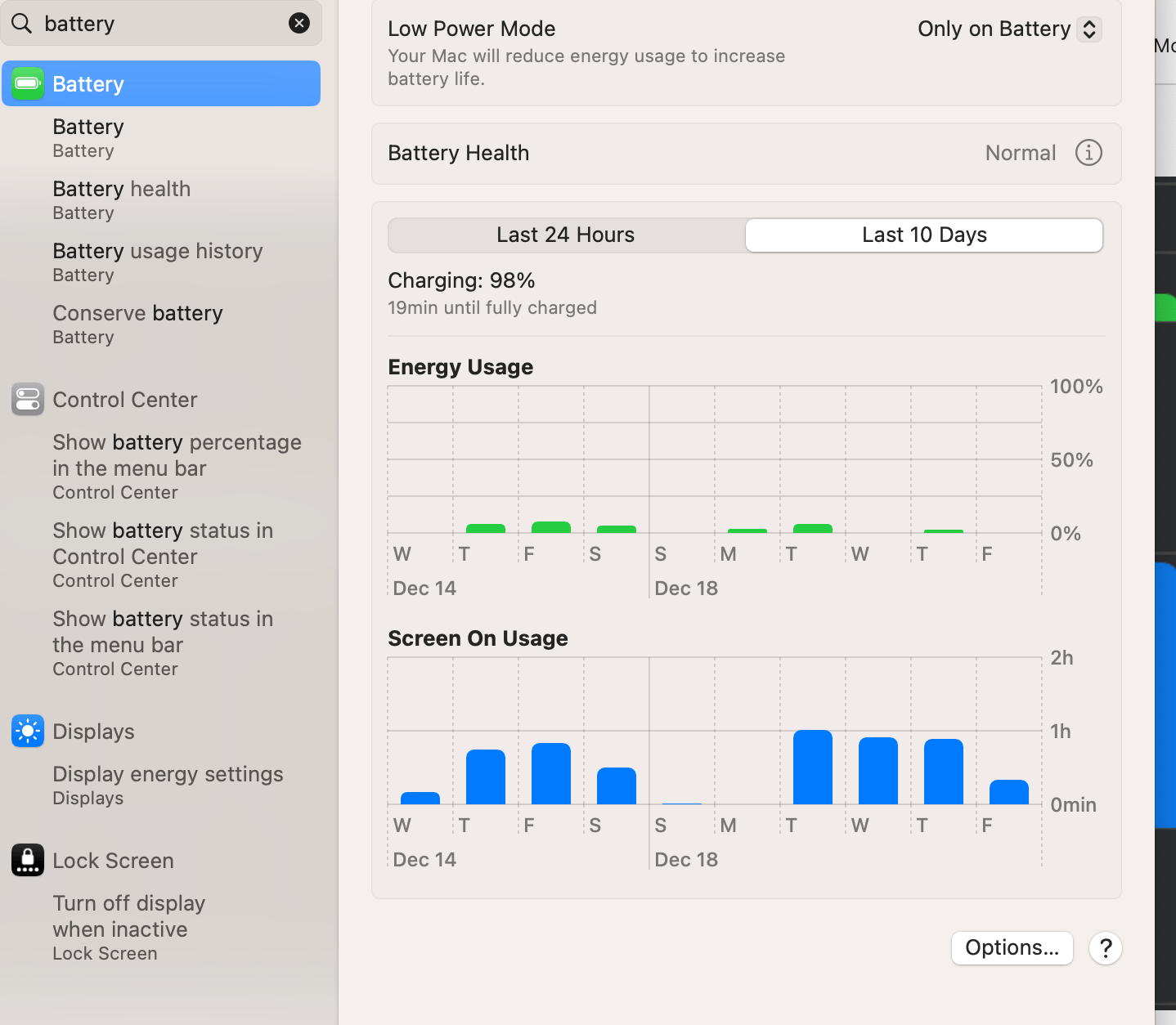 Can't see battery usage for the last 10 d… Apple Community
