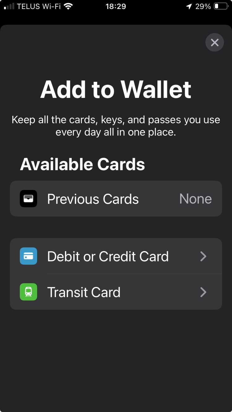 Apple wallet error message Apple Community