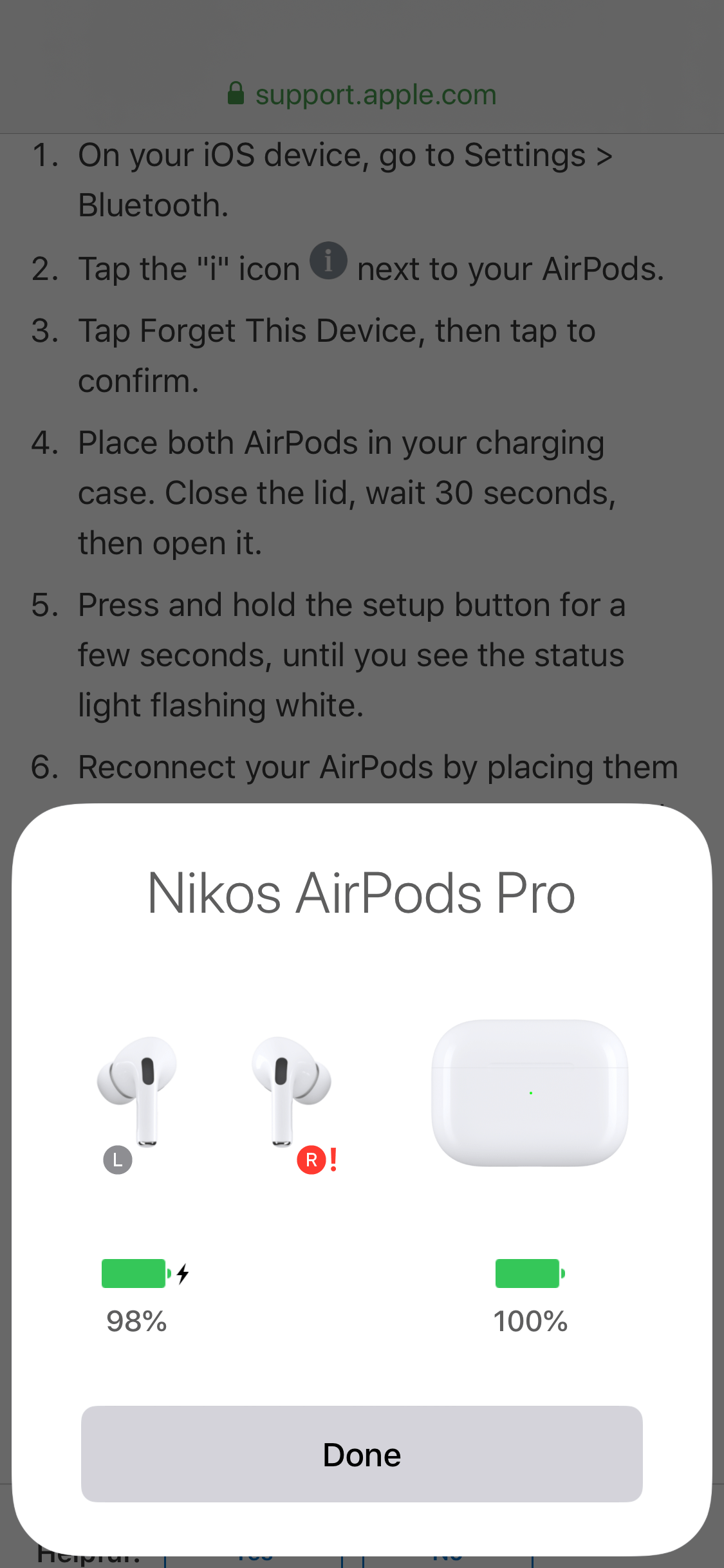 My right airpod stopped working. Doesn’t … Apple Community
