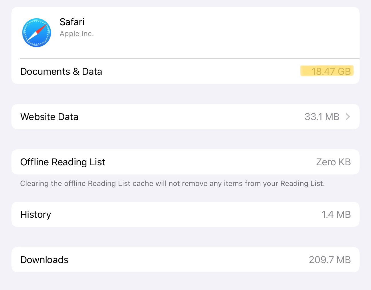 Why is Safari taking up so much space on … Apple Community