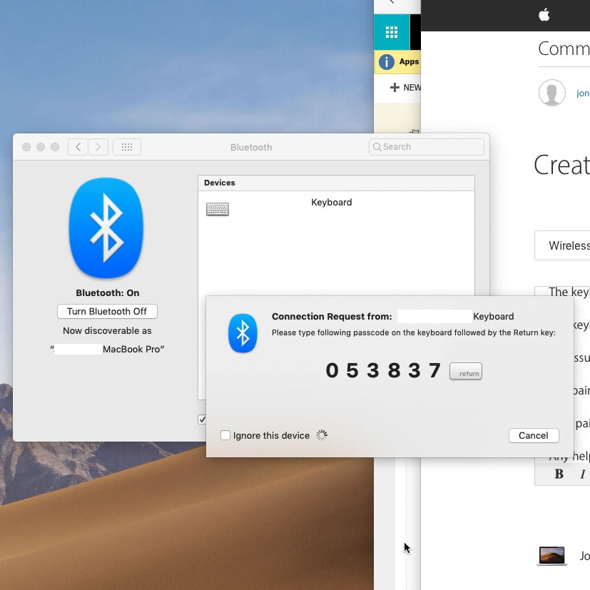 Wireless Keyboard pairing issue Apple Community