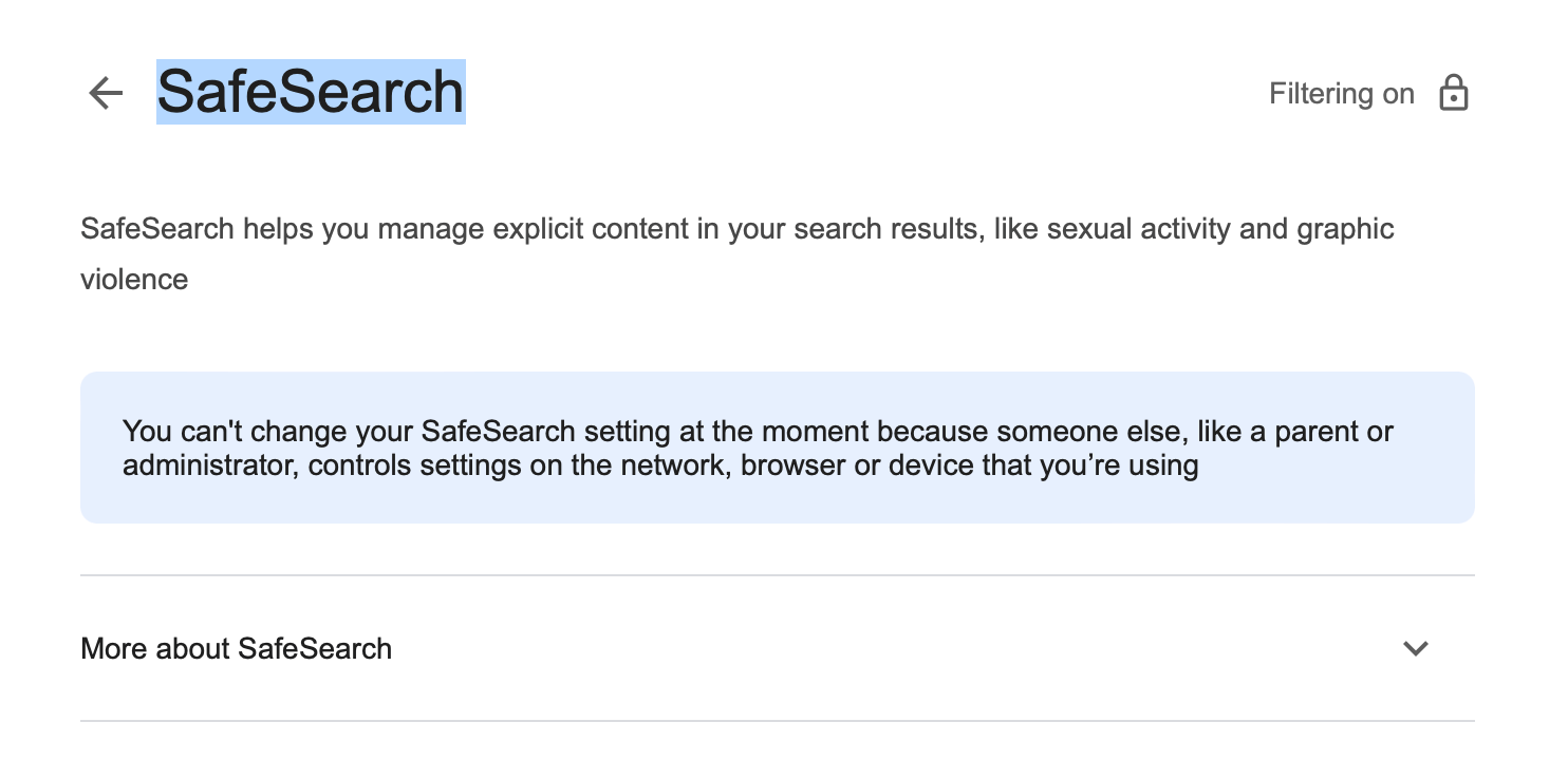 How to disable safe search in Safari Apple Community