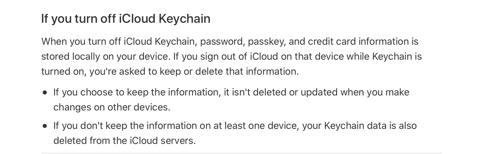 Saving passwords WITHOUT iCloud Keychain. Apple Community