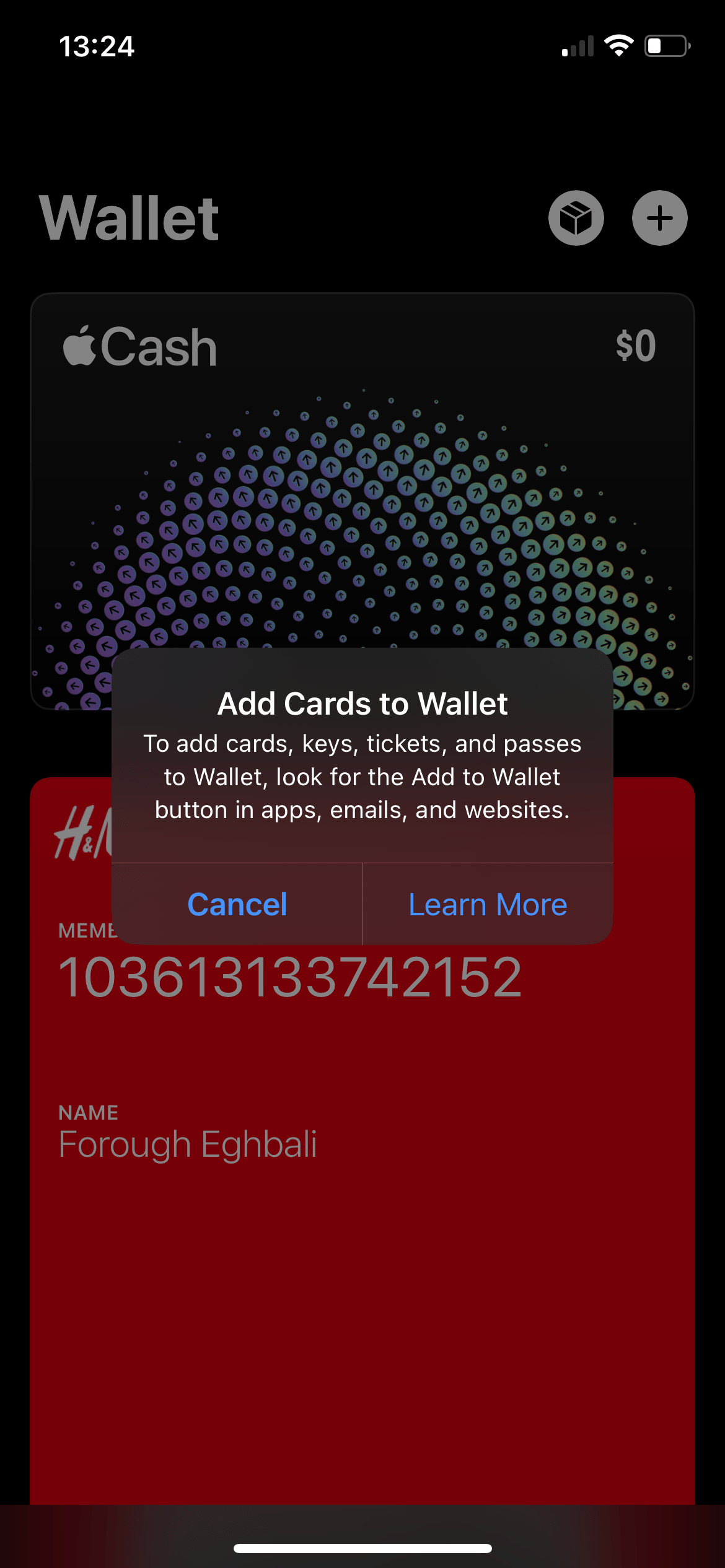 Hello , I can't add a new card to my wall… Apple Community