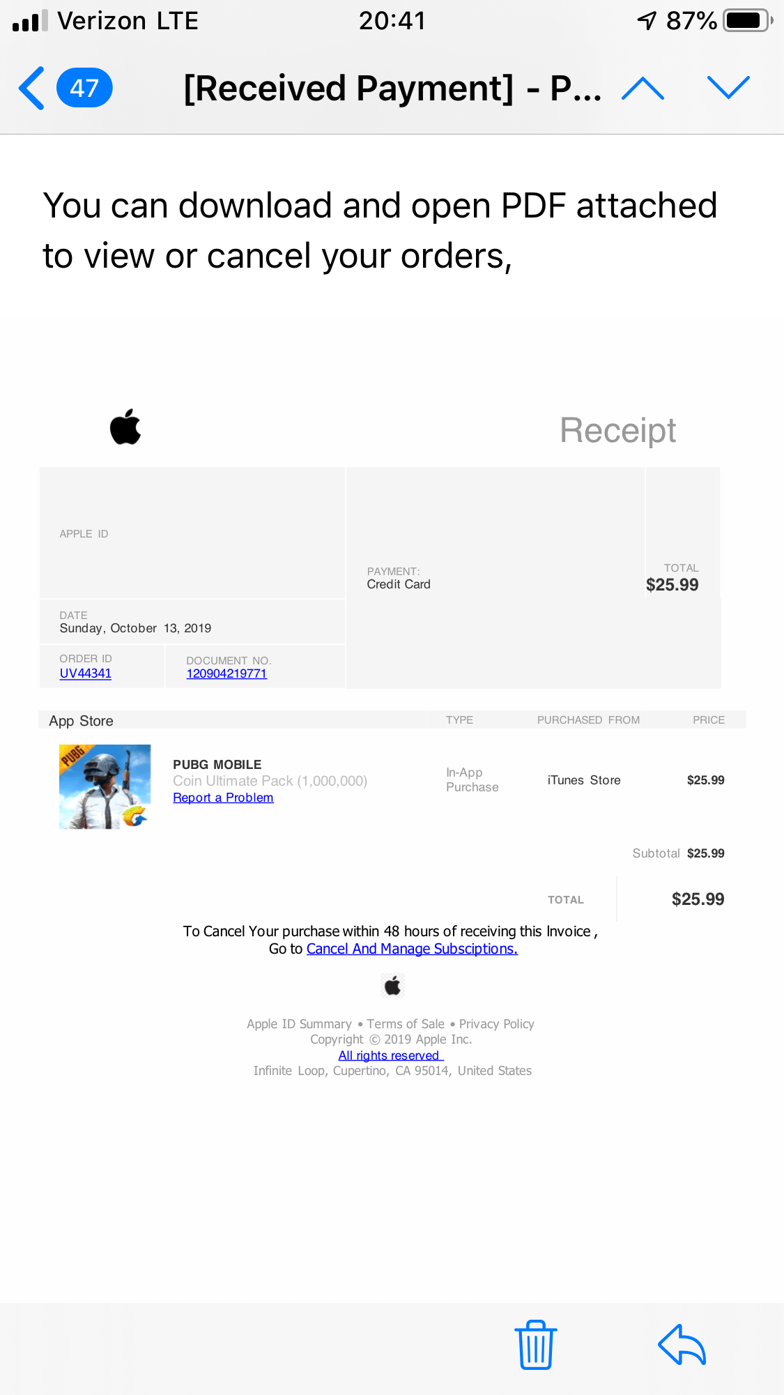 Fraudulent purchase Apple Community