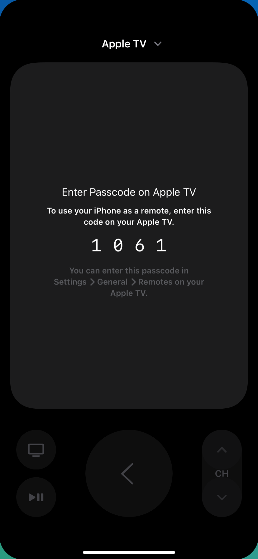 Can’t pair iPhone remote with Apple TV on… Apple Community
