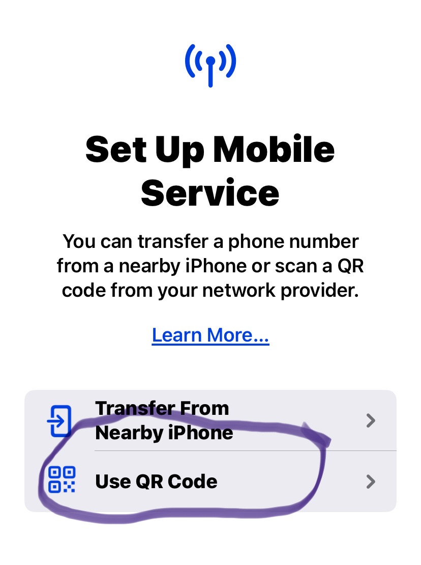Esim how to scan esim QR codes from pho… Apple Community