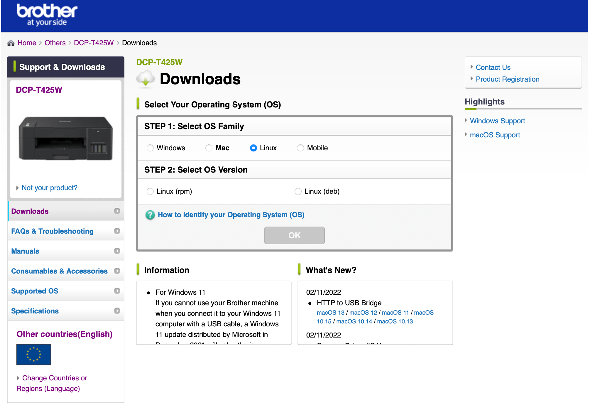 Installing a CUPS driver for Brother DCP… Apple Community