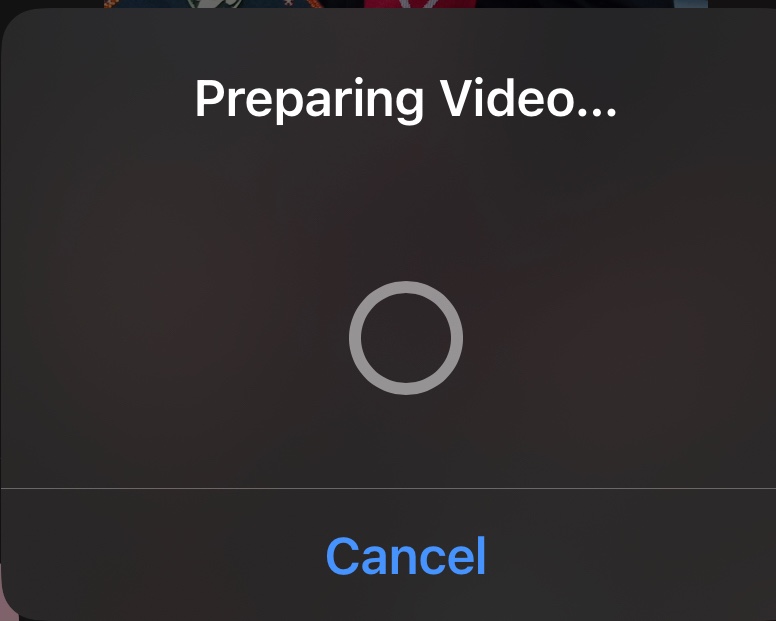 iPhone Stuck on Preparing Video Apple Community