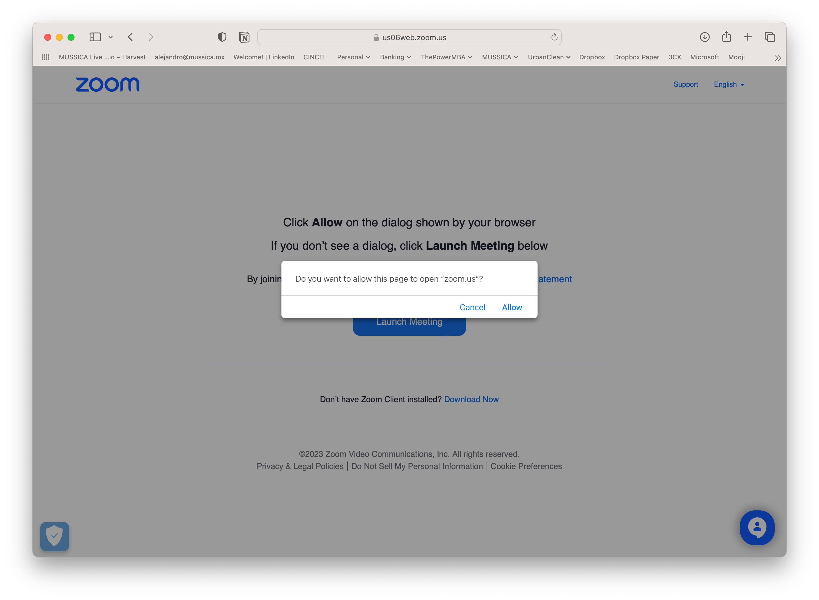 Always allow zoom to open in Safari Apple Community