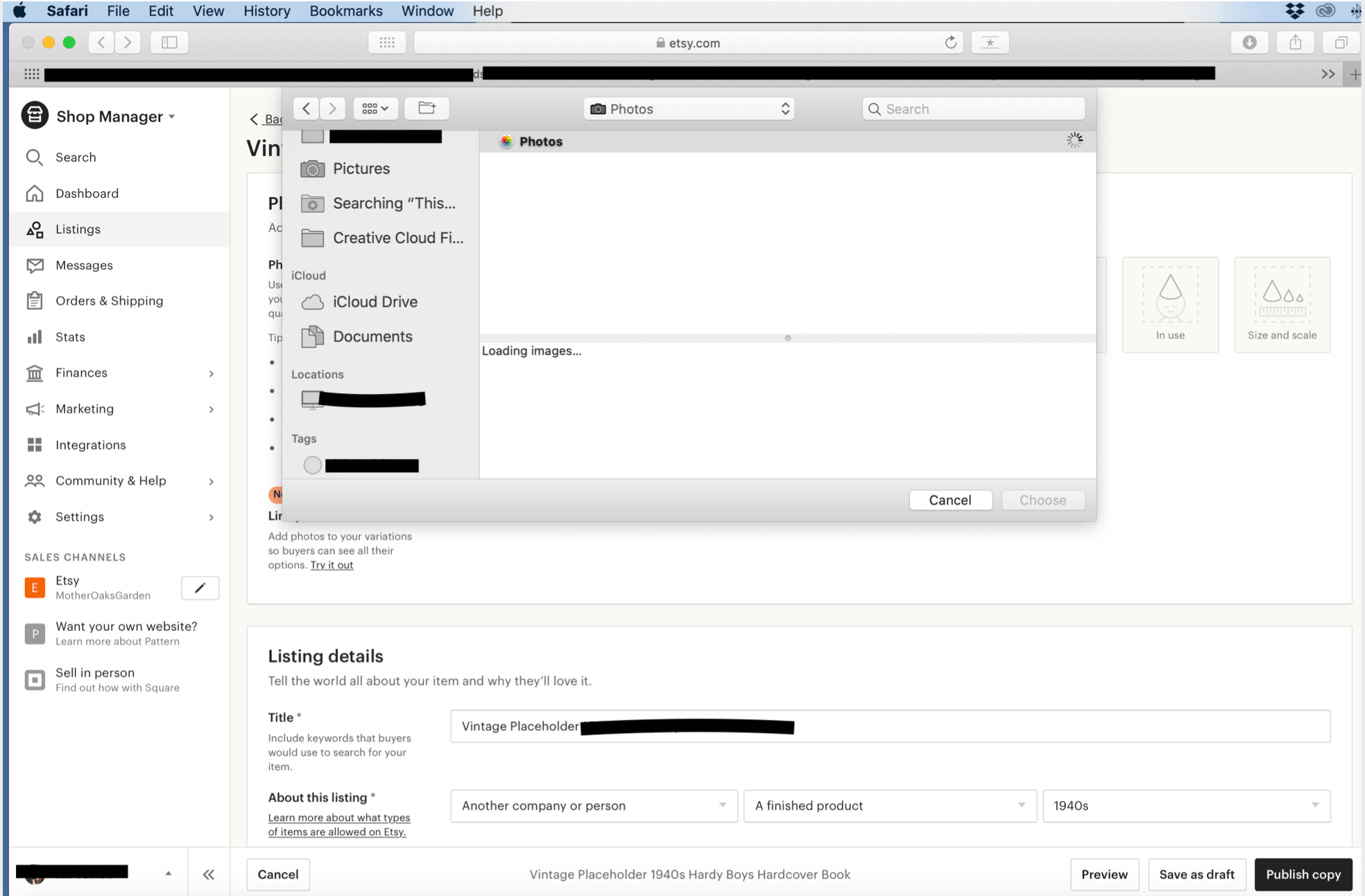 Problems uploading photos to Etsy Apple Community