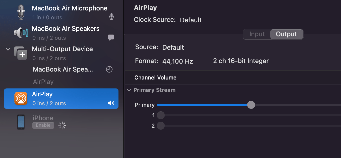 audio midi multi output device airplay … Apple Community