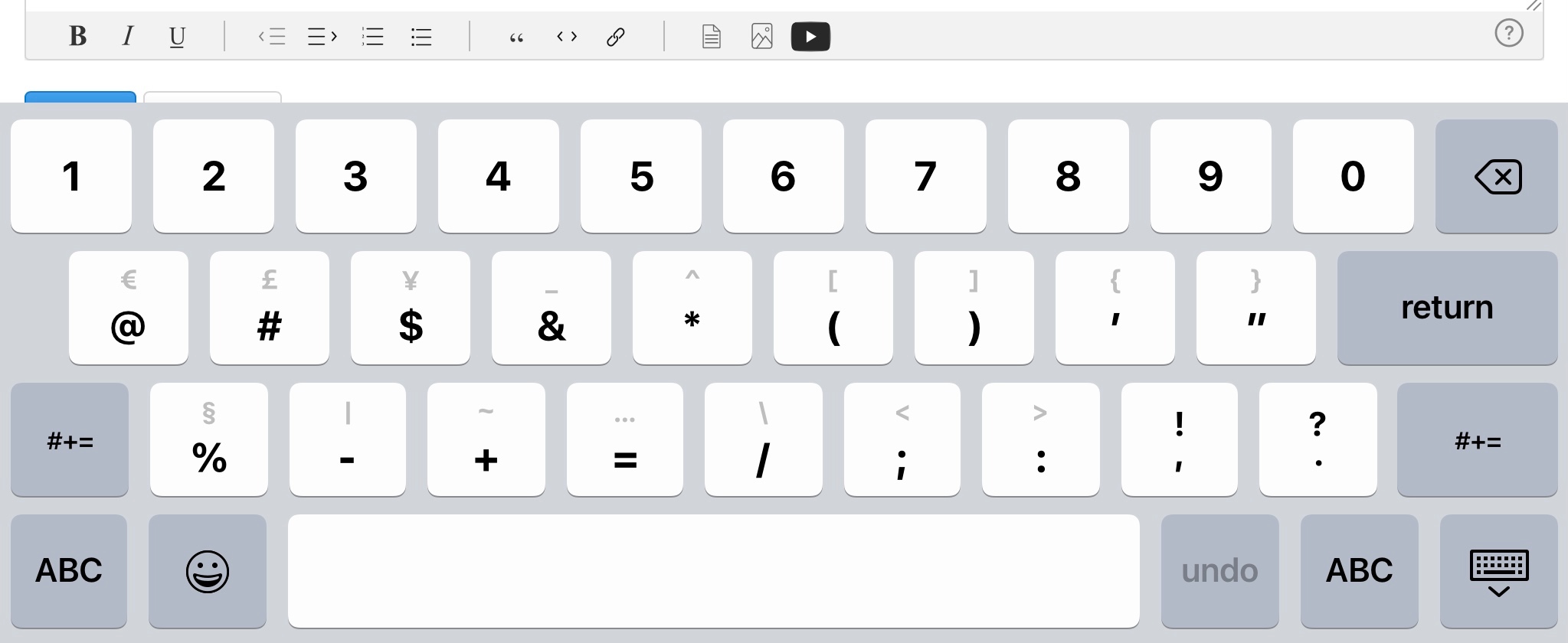 No semi colon in ipad keyboard Apple Community