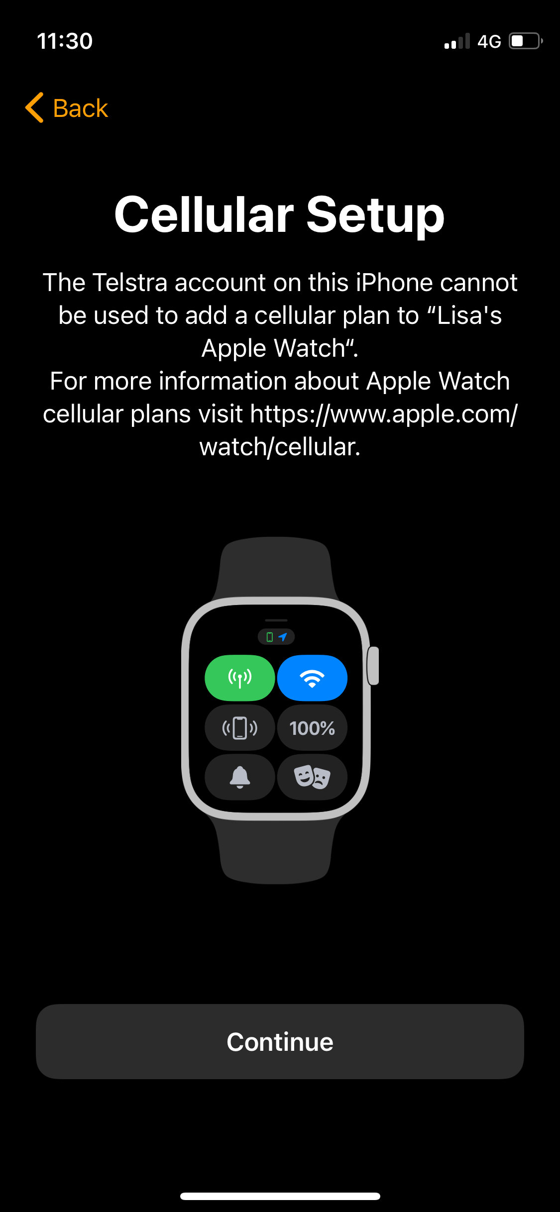 Telstra one number and Apple Watch family… Apple Community