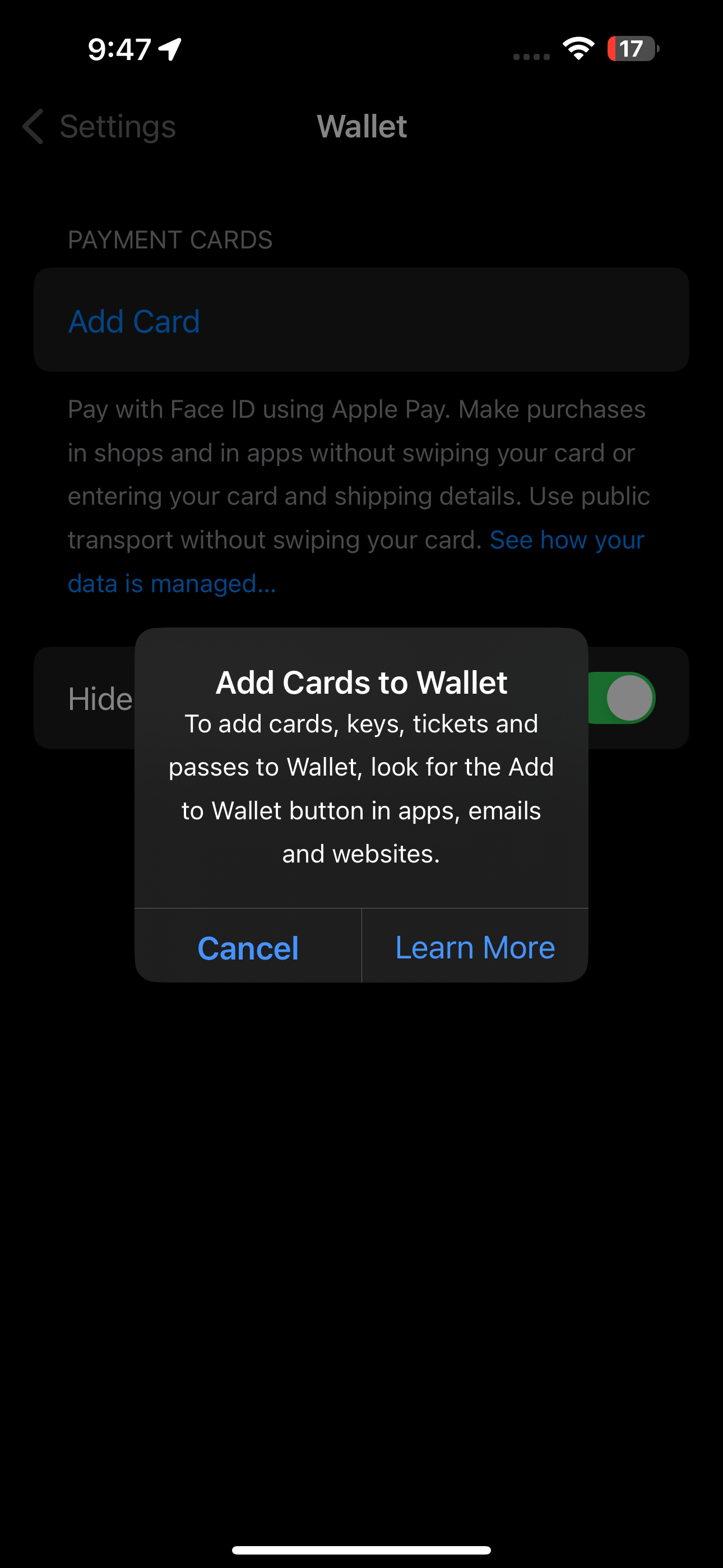 Unable to attached bank card with wallet Apple Community