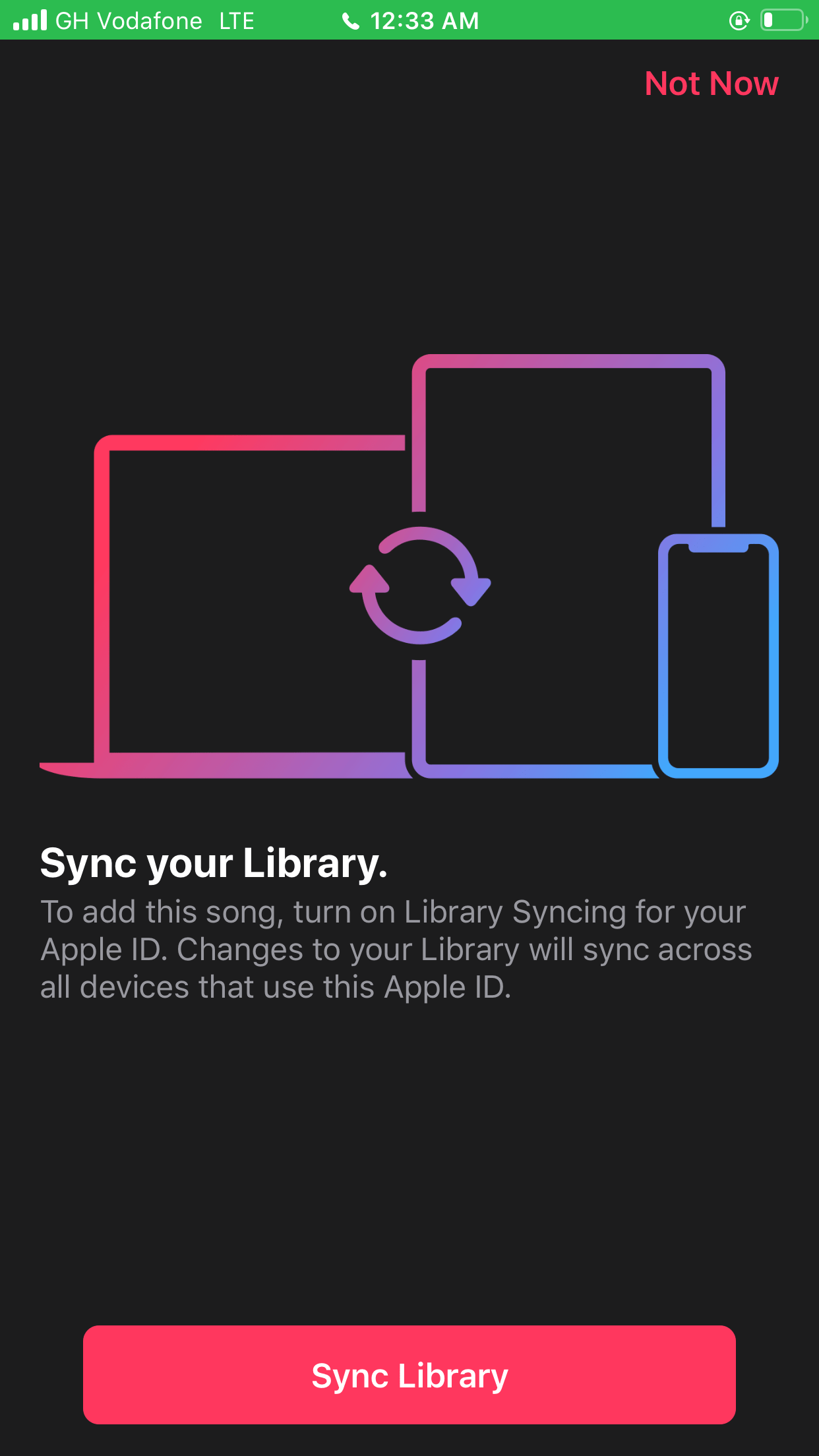 Sync music library Apple Community