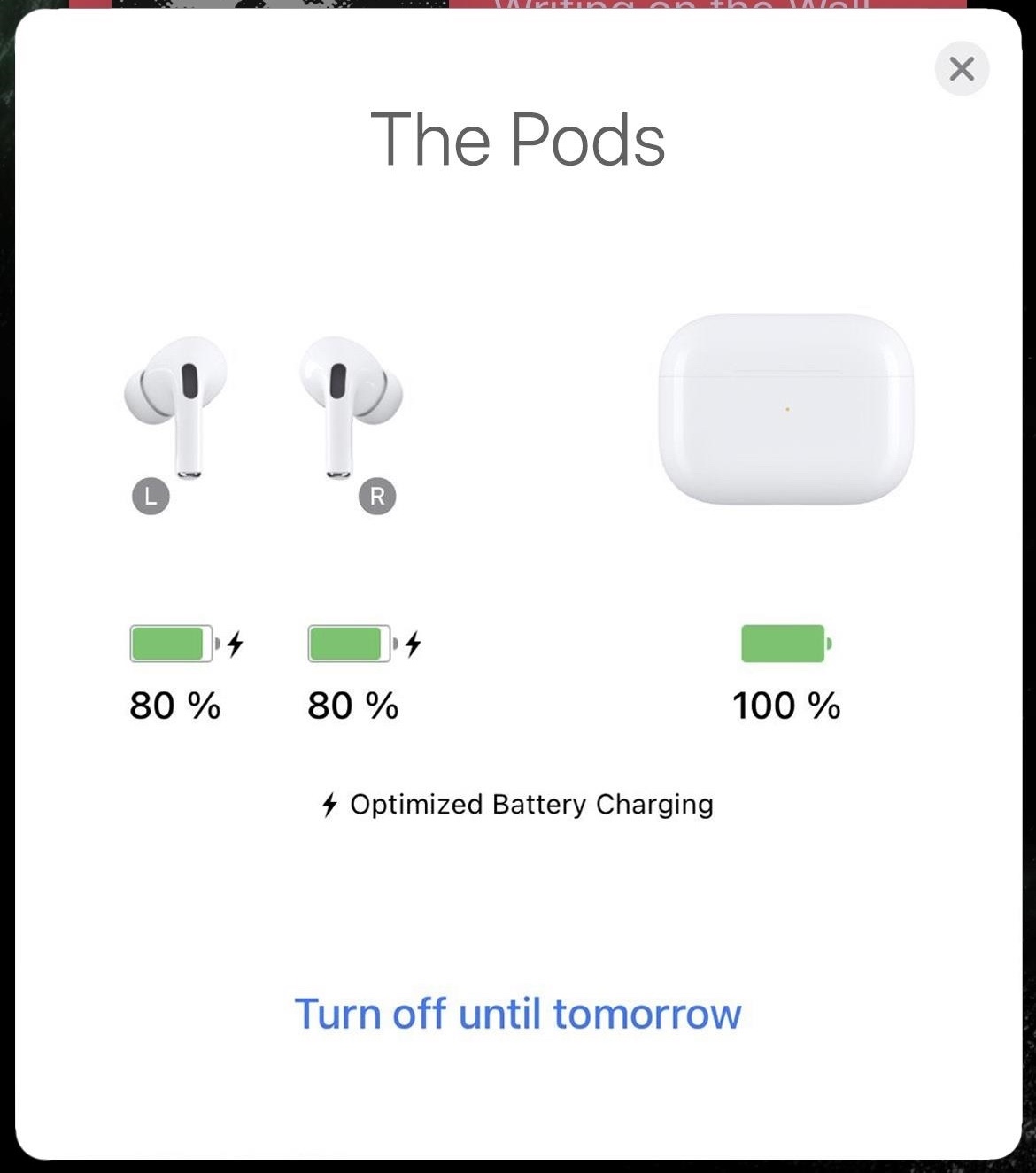 AirPods Pro Optimized Battery Charging Apple Community