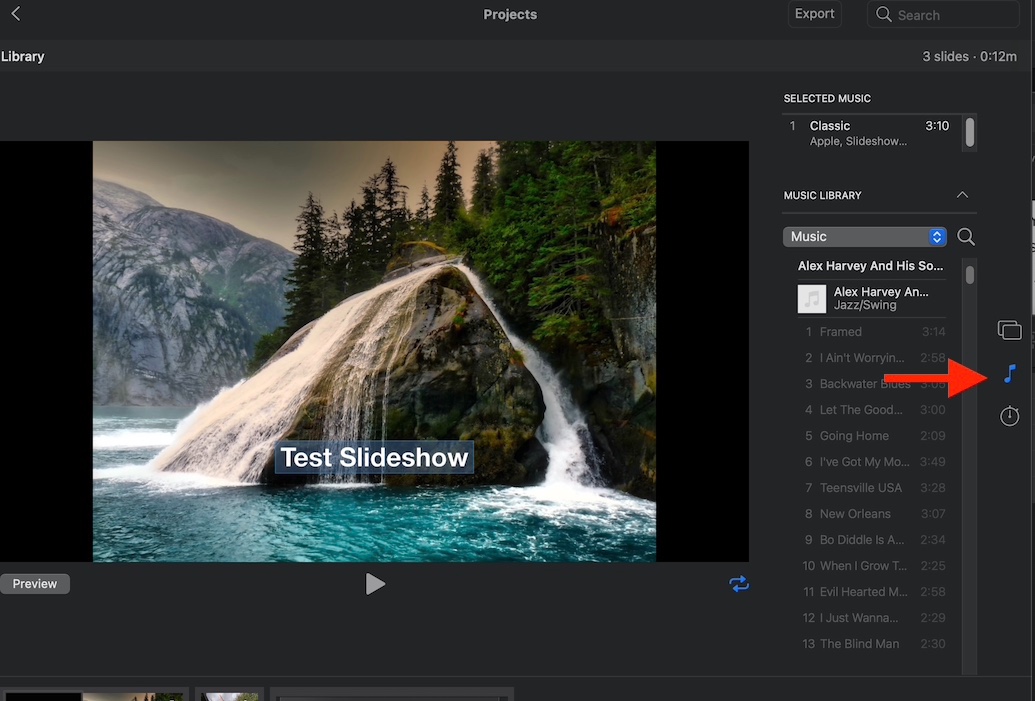 I can't add music to my new slideshow Apple Community