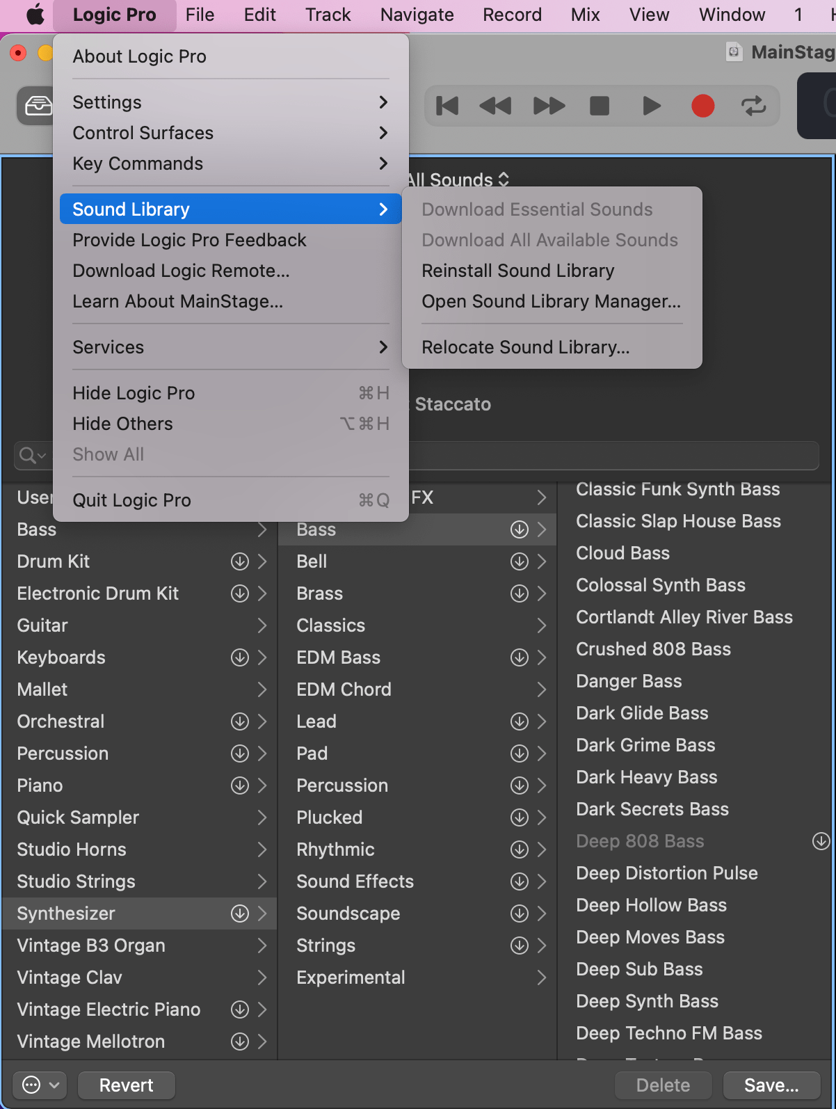 logic pro x not all essential sounds down… Apple Community