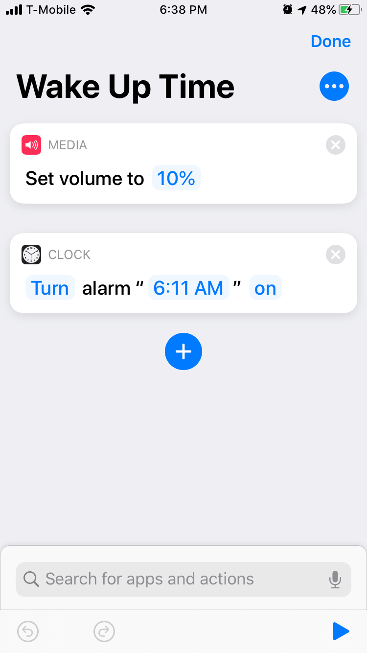 Shortcut for alarm and low volume Apple Community