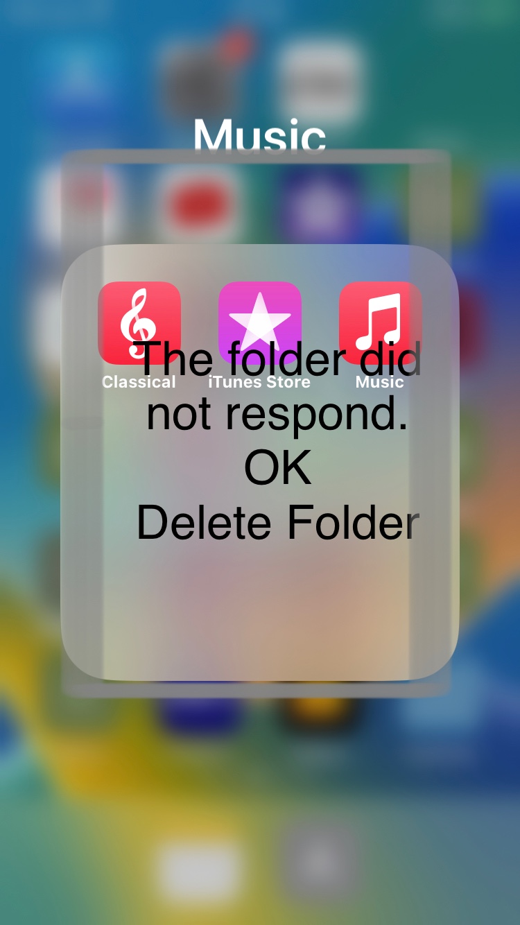 App Folder Not Responding Apple Community